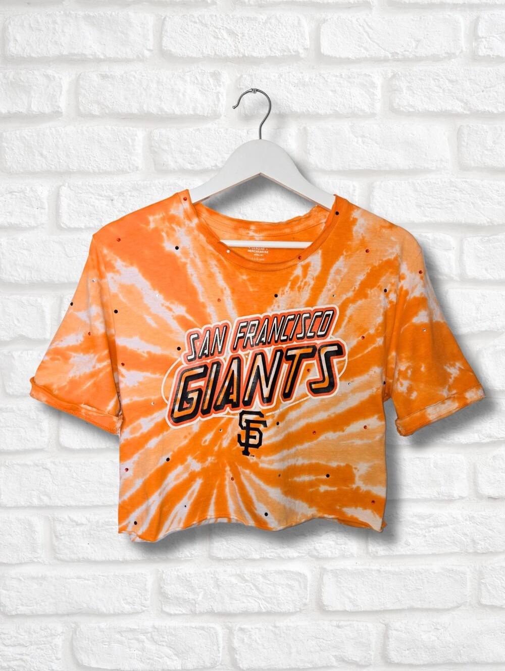 San Francisco Giants Crop Top W/Rhinestones